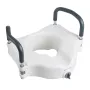 Raised Toilet Seat with Arms, 136.1 kg Load Capacity, 127 mm Lift Height, Widened Commode Elevated Toilet Seat Riser with Padded