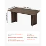 VEVOR 63 in Executive Desk, Large Modern Rectangle Office Table, Heavy Duty Wooden Executive Table with Cable Connection Hole, 1