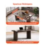 63 in Executive Desk, Large Modern Rectangle Office Table, Heavy Duty Wooden Executive Table with Cable Connection Hole, 113 KG 