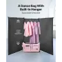 Dance Bag with Garment Rack, 736.6 mm Rolling Dance Duffel, with Wheels, USB Port, Height Adjustable Clothes Rack, Privacy Prote