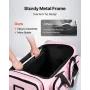 Dance Bag with Garment Rack, 736.6 mm Rolling Dance Duffel, with Wheels, USB Port, Height Adjustable Clothes Rack, Privacy Prote