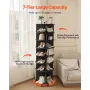 VEVOR 7 etagers roterende skostativtårn, 360° roterende skostativ, roterende opbevaringsrundt karruseldisplay, fritstående Lazy
