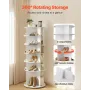 VEVOR 6 Tiers Rotating Shoe Rack Tower, 360° Spinning Shoe Rack, Revolving Storage Round Carousel Display, Freestanding Lazy Sus