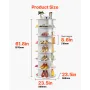 VEVOR 6 Tiers Rotating Shoe Rack Tower, 360° Spinning Shoe Rack, Revolving Storage Round Carousel Display, Freestanding Lazy Sus