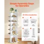 6 Tiers Rotating Shoe Rack Tower, 360° Spinning Shoe Rack, Revolving Storage Round Carousel Display, Freestanding Lazy Susan Org