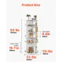 5 Tiers Rotating Shoe Rack Tower, 360° Spinning Shoe Rack, Revolving Storage Round Carousel Display, Freestanding Lazy Susan Org