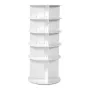 VEVOR 5 Tiers Rotating Shoe Rack Tower, 360° Spinning Shoe Rack, Revolving Storage Round Carousel Display, Freestanding Lazy Sus