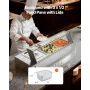 kommerciel madvarmer, 1500 W elektrisk dampvarmer i rustfrit