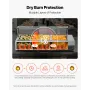 Commercial Food Warmer, 1500W Electric Stainless Steel Steam Food Warmer with Glass Cover, Countertop Buffet Bain Marie with Thr
