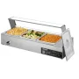 kommerciel madvarmer, 1500 W elektrisk dampvarmer i rustfrit