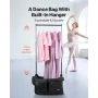 VEVOR Dance Bag with Garment Rack, 584.2 mm Rolling Dance Duffel, with Wheels, USB Port, Height Adjustable Clothes Rack, Privacy