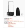 Dance Bag with Garment Rack, 584.2 mm Rolling Dance Duffel, with Wheels, USB Port, Height Adjustable Clothes Rack, Privacy Prote