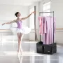 Dance Bag with Garment Rack, 584.2 mm Rolling Dance Duffel, with Wheels, USB Port, Height Adjustable Clothes Rack, Privacy Prote