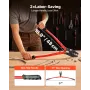 24 Inch Hand Swager Crimper 5 Cavity 1/16 to 3/16inch Swaging Tool for Copper Aluminum Oval Sleeves and Stop Sleeves Wire Rope C