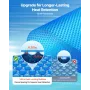 Solar Pool Cover, 5.49m Round Pool Bubble Cover, 12 Mil Pools Solar Blanket with Bubble & PE Material, Daytime Heat Absorption, 