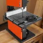 Band Saw, 229 mm, Woodworking Benchtop Bandsaw with 373W 1/2 HP Motor, 90 mm Max Cutting Height, 300 x 300 mm Cast Aluminum Tabl
