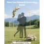 Arch Backdrop Stand, 2.2 x 1.2 m, Stable Structure, Easy Assembly, 1 Piece Gold Metal Arch Backdrop Stand for Wedding, Birthday 