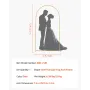 Arch Backdrop Stand, 2.2 x 1.2 m, Stable Structure, Easy Assembly, 1 Piece Gold Metal Arch Backdrop Stand for Wedding, Birthday 