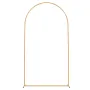VEVOR Arch Backdrop Stand, 2.2 x 1.2 m, Stable Structure, Easy Assembly, 1 Piece Gold Metal Arch Backdrop Stand for Wedding, Bir