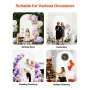 Arch Backdrop Stand, 2.2 x 1.2 m, Stable Structure, Easy Assembly, 1 Piece Gold Metal Arch Backdrop Stand with Cover for Wedding