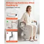 Raised Toilet Seat with Arms, 159 kg Capacity, 127 mm Lift Height & Adjustable Width, Widened Commode Elevated Toilet Seat
