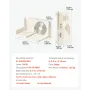 Meat Slicer, 180W Electric Deli Slicer Machine with 170 mm Sharp Blade, Home Meat-Slicer with 60-90 RPM Slicing Speed, 0-15 mm A