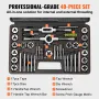Tap and Die Set, 40-Piece Include Metric Size M3 to M12, Bearing Steel Taps and Dies, Essential Threading Tool for Cutting Exter