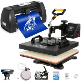 Heat Press 15"x15" Vinyl Cutter Plotter 14" Desktop Backlight T-shirt