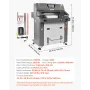 VEVOR Electric Paper Cutter, Metal Hydraulic Paper Cutter Machine, 660 mm Cutting Width, 100 mm Cutting Thickness, Large Size El
