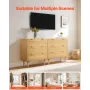 3 skuffer rattan kommode, moderne skabskommode til