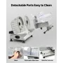 Meat Slicer, 150W Electric Deli Slicer Machine with 170 mm Sharp Blade, Home Meat-Slicer with 65-90 RPM Slicing Speed, 0-15 mm A