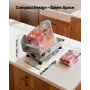 Meat Slicer, 150W Electric Deli Slicer Machine with 170 mm Sharp Blade, Home Meat-Slicer with 65-90 RPM Slicing Speed, 0-15 mm A