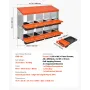 VEVOR 2 Tiers Chicken Nesting Boxes, 8 Compartments, Metal Egg Laying Boxes with Protective Collection Lids, Roll Out Nesting Bo