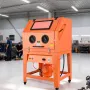 927L Sandblasting Cabinet with Pressurized Tank, Heavy Duty Steel Sand Blasting Cabinet on Wheels - with 121L Media Hopper & 120