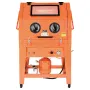 927L Sandblasting Cabinet with Pressurized Tank, Heavy Duty Steel Sand Blasting Cabinet on Wheels - with 121L Media Hopper & 120
