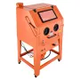 927L Sandblasting Cabinet with Pressurized Tank, Heavy Duty Steel Sand Blasting Cabinet on Wheels - with 121L Media Hopper & 120