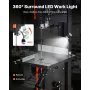 Woodworking Bandsaw, 457 mm, Band Saw with 2240W 3HP Motor, 406 mm Maximum Cutting Height, 690 x 510 mm Cast Iron Table, with 36
