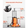 Air Hydraulic Bottle Jack, 20 Ton (44092 lbs) Capacity, 260-495 mm Lifting Range, Pneumatic/Manual Heavy Duty Welded Bottle Jack
