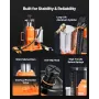 Air Hydraulic Bottle Jack, 20 Ton (44092 lbs) Capacity, 260-495 mm Lifting Range, Pneumatic/Manual Heavy Duty Welded Bottle Jack