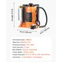 Air Hydraulic Bottle Jack, 20 Ton (44092 lbs) Capacity, 260-495 mm Lifting Range, Pneumatic/Manual Heavy Duty Welded Bottle Jack