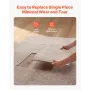 tæppefliser 457x457 mm, 10-pak tæppe firkantet tæppe Aftageligt