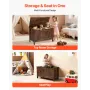 Kids Storage Bench, Wooden Toy Box Chest, Large Storage Cabinet with Safety Hinge, Toddlers Retro Storage Bench for Playroom, Li