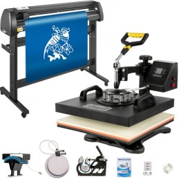 Heat Press 15"x15" Transfer Cap 53" Vinyl Cutter Plotter Cutting 3 Blades
