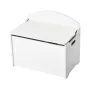 Kids Storage Bench, Wooden Toy Box Chest with Backrest, Large Storage Cabinet with Safety Hinge, Toddlers Storage Bench for Play