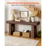 VEVOR 160 cm Console Table, Farmhouse Desk Behind the Couch, Wooden Rectangle Entrance Desk, Narrow Long Sofa Table Accent Stand