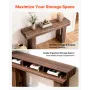 VEVOR 160 cm Console Table, Farmhouse Desk Behind the Couch, Wooden Rectangle Entrance Desk, Narrow Long Sofa Table Accent Stand