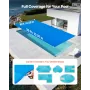 VEVOR Solar Pool Cover, 10.97 x 4.88m Rectangle Pool Bubble Cover, 12 Mil Pools Solar Blanket with Bubble & PE Material, Daytime