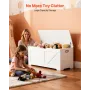 VEVOR Kids Storage Bench, Wooden Toy Box Chest, Large Storage Cabinet with Safety Hinge, Toddlers Storage Bench for Playroom, Li