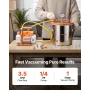 VEVOR 11,36 L vakuumkammer med pumpe, 3,5 CFM 99 l/min, enkelttrins vakuumpumpe, rustfrit stål afgasningskammersæt, Tempe
