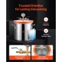 11.36 L Vacuum Chamber with Pump, 3.5 CFM 99 L/min, Single Stage Vacuum Pump, Stainless Steel Degassing Chamber Kit, Tempered Gl